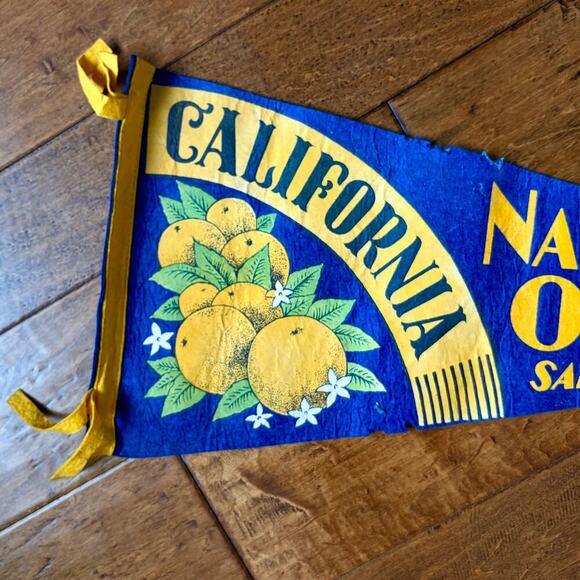 Vtg National Orange Show San Bernardino California Felt Pennant MCM Souvenir 28" - Picture 4 of 6
